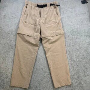 Eddie Bauer Mens Convertible Zip Off Hiking Pants Khaki Size Large